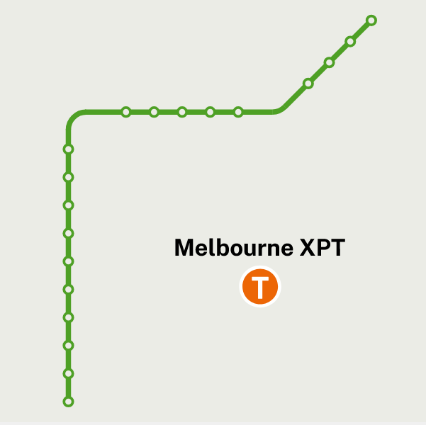 Melbourne XPT Map