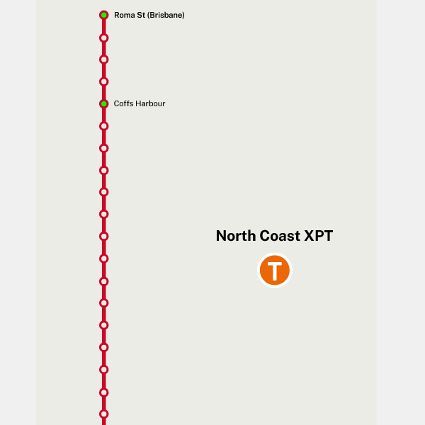 North Coast XPT Map